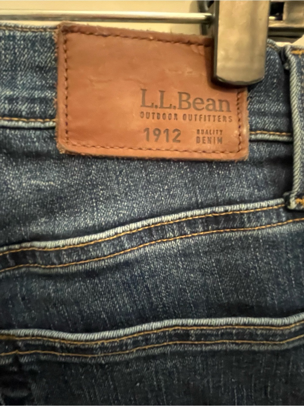 L.L. Bean Men's Dark Blue Straight-Leg Jeans